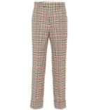 Gucci Checked Wool And Cotton Pants