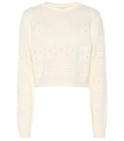 Saint Laurent Wool-blend Cropped Sweater