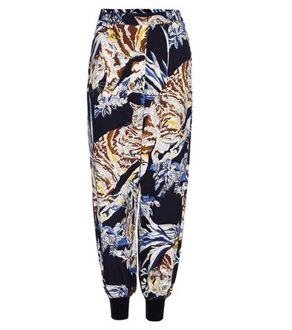 Stella Mccartney Joey Printed Crêpe Trousers