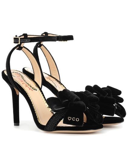 Charlotte Olympia Fabulous 100 Velvet Sandals