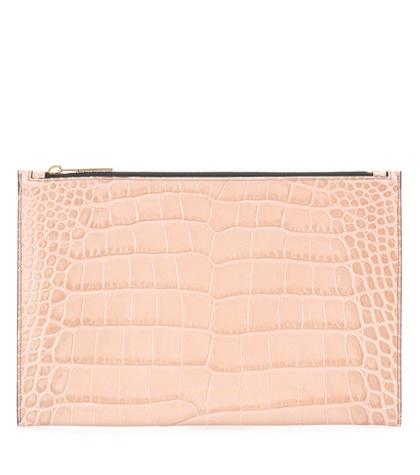 Victoria Beckham Small Simple Embossed Leather Pouch