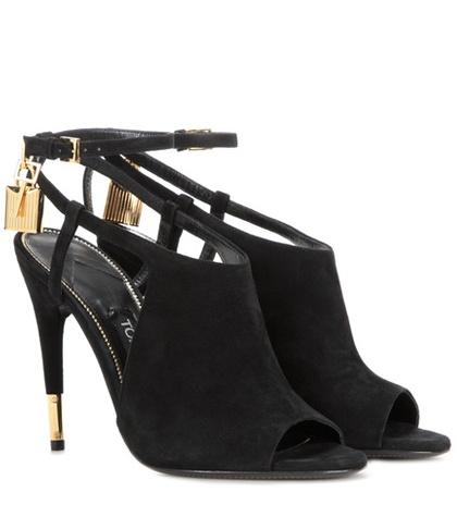 Tom Ford Peep-toe Suede Sandals