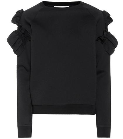 Stella Mccartney Ruffled Cotton-blend Sweatshirt