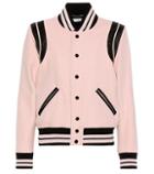 Saint Laurent Classic Teddy Wool-blend Varsity Jacket