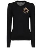 Dolce & Gabbana Embroidered Virgin Wool Sweater