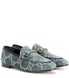 Gucci Jodaan Printed Velvet Loafers