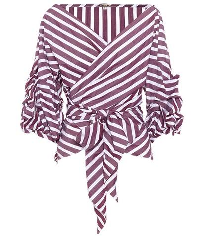 Johanna Ortiz Exclusive To Mytheresa.com – Rosemary Striped Cotton Blouse