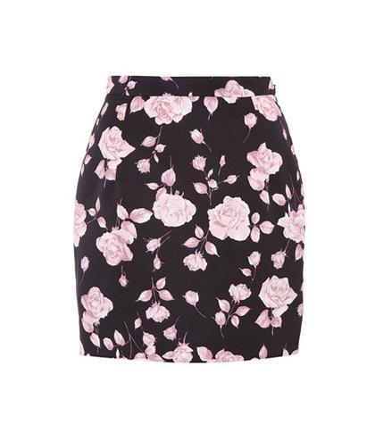 Alessandra Rich Floral-printed Faille Miniskirt