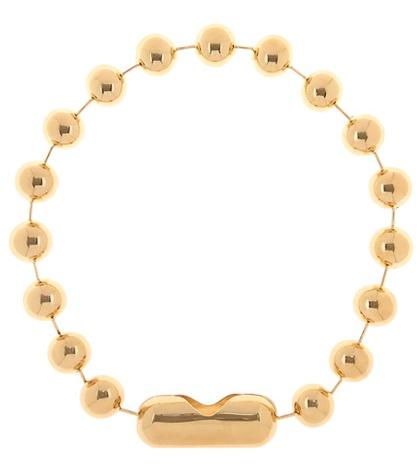 Helmut Lang Metal Pearl Necklace