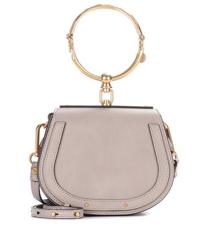 Chlo Small Nile Leather And Suede Shoulder Bag