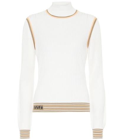 Fendi Silk Ribbed-knit Sweater