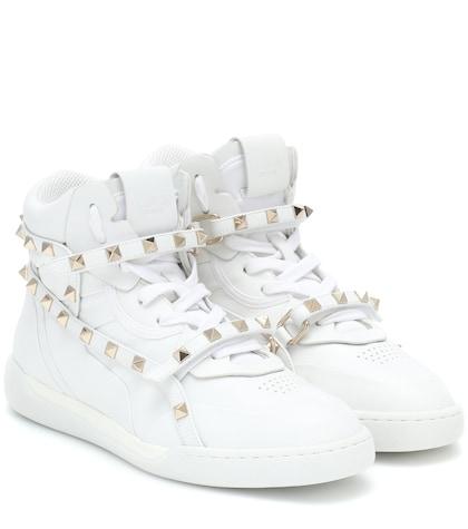 Nike Valentino Garavani Rockstud Leather Sneakers