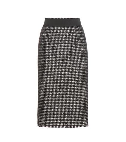 Dolce & Gabbana Virgin Wool, Silk, Alpaca And Mohair Blend Skirt