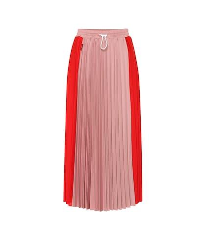 Valentino Garavani Pleated Jersey Midi Skirt