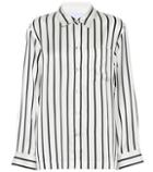 Asceno Striped Silk Pajama Shirt