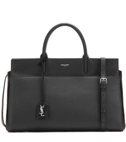 Saint Laurent Medium Rive Gauche Leather And Suede Shoulder Bag
