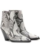 Acne Studios Caroline Embossed Leather Ankle Boots