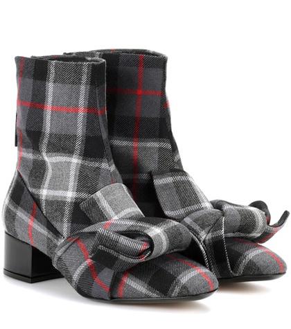 N21 Checked Ankle Boots