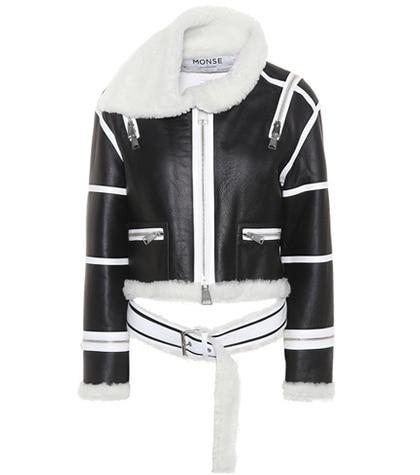 Monse Shearling-trimmed Leather Jacket