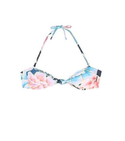 Valentino Knot Front Printed Bandeau Bikini Top