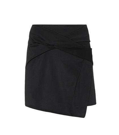 Off-white Wrap-effect Crêpe Skirt