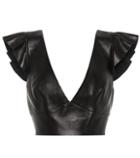 Miu Miu Glenside Leather Crop Top