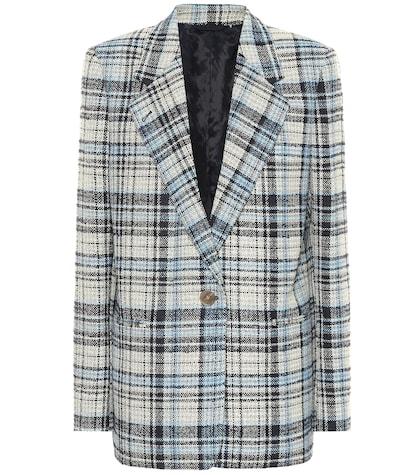 Valentino Checked Wool-blend Blazer