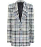 Valentino Checked Wool-blend Blazer