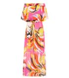 Emilio Pucci Beach Off-the-shoulder Printed Maxi Dress