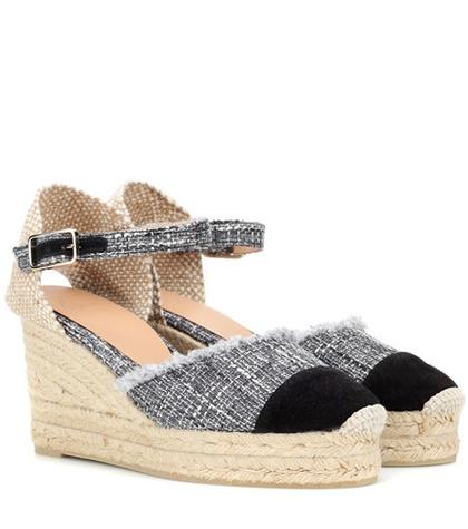 Castaer Casandra Tweed Wedge Espadrilles