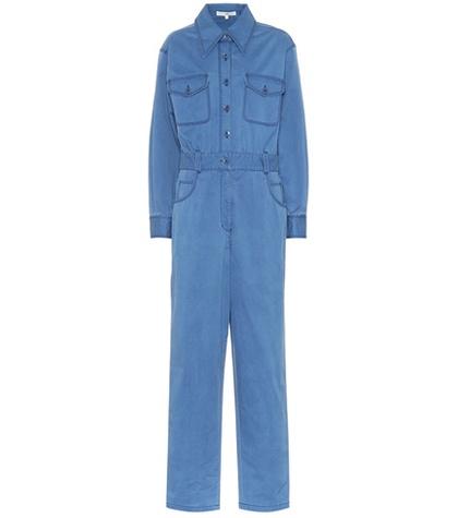 Saint Laurent Stretch Cotton Twill Jumpsuit