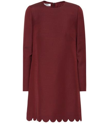 Rag & Bone Scalloped Wool And Silk Minidress