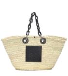 Loq Leather-trimmed Basket Tote