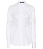 Dolce & Gabbana Lace-trimmed Cotton Shirt