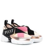 Gucci Neoprene And Leather Sneakers