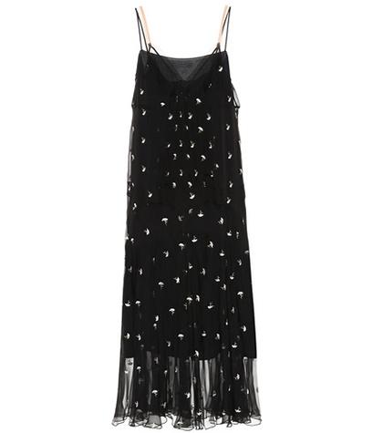 N21 Embroidered Silk Chiffon Dress