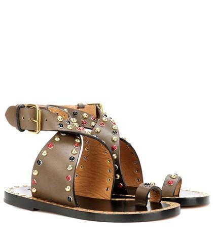 Isabel Marant Jools Embellished Leather Sandals