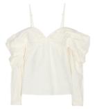 Jw Anderson Linen Off-the-shoulder Top