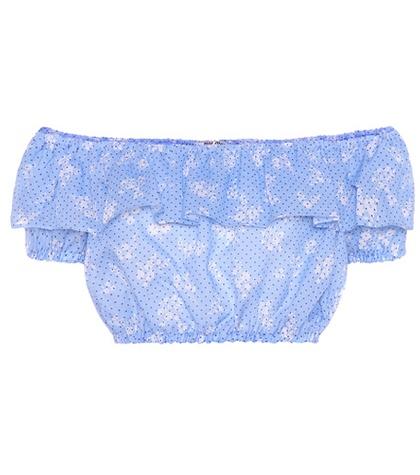 Miu Miu Printed Crop Top