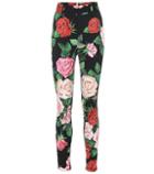 Dolce & Gabbana Floral-printed Stretch Silk Pants