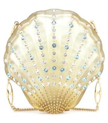 Moschino Kids Crystal-embellished Shell Clutch