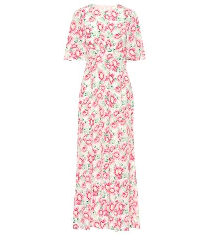 Les Rveries Floral Silk Maxi Dress