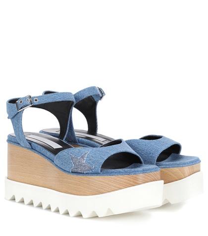 Stella Mccartney Elyse Platform Denim Sandals