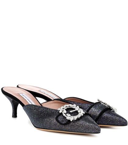 Tabitha Simmons Jolie Glitter Mules