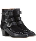 Isabel Marant Dickey Suede And Leather Ankle Boots