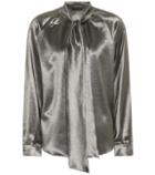 Max Mara Metallic Stretch Silk Blouse
