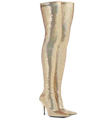 Tabitha Simmons Knife Sequinned Over-the-knee Boots
