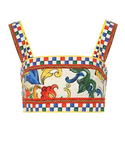 Dolce & Gabbana Printed Crop Top