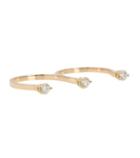 Delfina Delettrez Triple Diamond And 18kt Rose Gold Ring