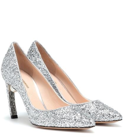 Nicholas Kirkwood Mira Pearl 90 Glitter Pumps